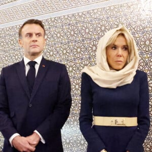 Brigitte et Emmanuel Macron se sont rendus au Mausolée de Mohammed V à Rabat 
 
Le Président de la République, Emmanuel Macron et la première dame Brigitte Macron se recueillent au Mausolée de Mohammed V à Rabat au Maroc le 29 Octobre 2024. © Dominique Jacovides/Bestimage