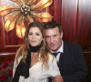 Benjamin Castaldi et sa femme Aurore lors de la soirée Omar Harfouch "Dîner chez Maxim's" à Paris le 9 octobre 2024. © Perusseau / Tribeca / Bestimage 