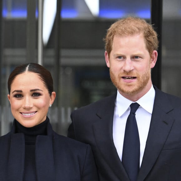 Le prince Harry, duc de Sussex et Meghan Markle, duchesse de Sussex, en visite à New York, le 23 septembre 2021. © Taidgh Barron/Zuma Press/Bestimage 