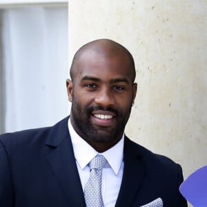 Teddy Riner - Le président de la République française a reçu les membres de la délégation française de Paris2024 ainsi que ses deux prédécesseurs au palais de l'Elysée à Paris, France, le 16 septembre 2017. © Stéphane Lemouton/Bestimage