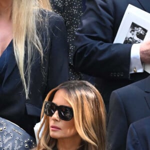 Donald Trump et sa femme Melania - Obsèques de Ivana Trump en l'église St Vincent Ferrer à New York. Le 20 juillet 2022