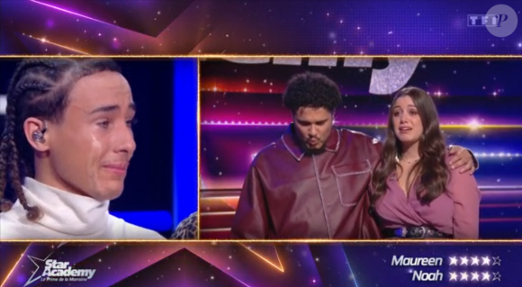 Masséo en larmes au moment de trancher
Ulysse, Noah et Maureen en danger, "Star Academy 2024", TF1 capture d'écran.