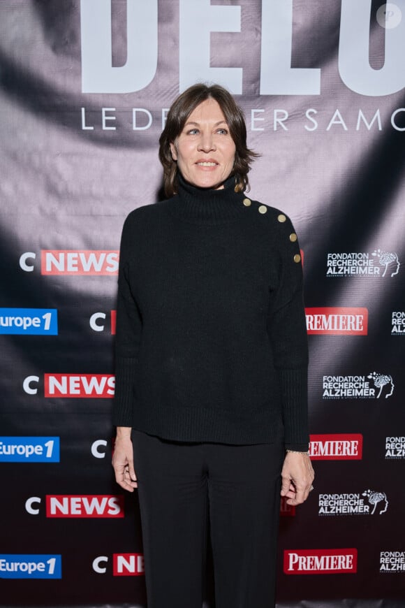 Exclusif - Mathilde Seigner au photocall de la soirée Ciné-concert symphonique "Alain Delon, le dernier Samouraï" au Palais des congrès à Paris le 8 novembre 2024 le jour de son anniversaire. © Jacovides / Moreau / Bestimage 