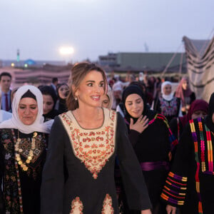 Photos publiées par la Cour royale avant l'anniversaire de la reine Rania le 31 août : La reine Rania lors d'une visite à la Badia centrale dans le cadre des événements marquant le jubilé d'argent du roi Abdallah II, à Madaba, en Jordanie, le 22 avril 2024. Photo par Balkis Press/ABACAPRESS.COM