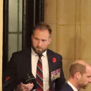 Le prince William, prince de Galles, Catherine Kate Middleton, princesse de Galles à la sortie du Festival du souvenir (Festival of Remembrance) au Royal Albert Hall, Londres le 9 novembre 2024