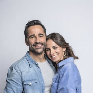 Exclusif - Florent Peyre et sa compagne Virginie Stref - Backstage - Enregistrement de l'émission "La Chanson secrète 11" à Paris, diffusée le 24 juin sur TF1. © Jacovides-Moreau / Bestimage 