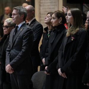 Marina Ricolfi Doria, Le prince Emmanuel-Philibert de Savoie, La princesse Clotilde Courau de Savoie, Eleonora Rajneri, La princesse Vittoria de Savoie, La princesse Luisa de Savoie - La cérémonie funéraire de Victor Emmanuel de Savoie, fils du dernier roi d'Italie, en la cathédrale Saint-Jean-Baptiste de Turin, le 10 février 2024.