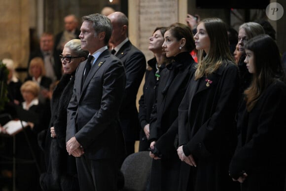 Marina Ricolfi Doria, Le prince Emmanuel-Philibert de Savoie, La princesse Clotilde Courau de Savoie, Eleonora Rajneri, La princesse Vittoria de Savoie, La princesse Luisa de Savoie - La cérémonie funéraire de Victor Emmanuel de Savoie, fils du dernier roi d'Italie, en la cathédrale Saint-Jean-Baptiste de Turin, le 10 février 2024.