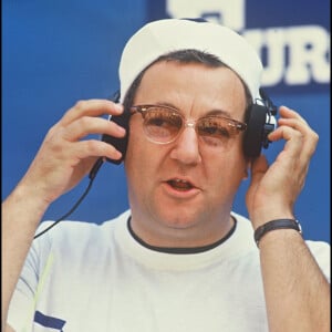 Image d'archive de Coluche.