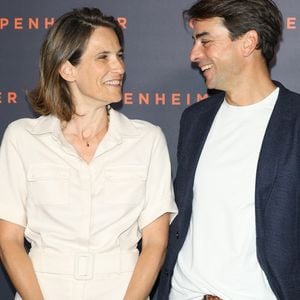 Claire Fournier et son mari Julian Bugier - Première du film "Oppenheimer" au Grand Rex à Paris le 11 juillet 2023. © Coadic Guirec/Bestimage