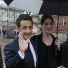 Carla Bruni et Nicolas Sarkozy à leur arrivée à l'Université de Columbia le 29 mars 2010
 