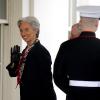 Christine Lagarde à son arrivée à la Maison Blanche