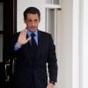 Nicolas Sarkozy à son arrivée à la maison blanche