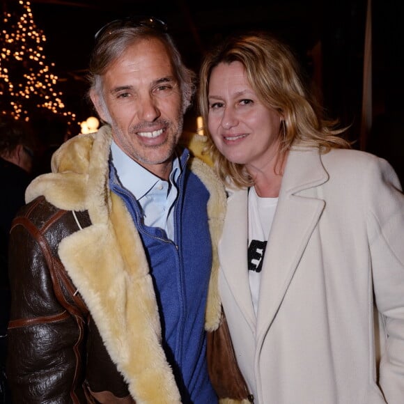 Exclusif - Paul Belmondo et son ex-femme Luana lors de la soirée d'inauguration de la cabane slave du Roch Hotel " CHATKA" au Roch Hôtel & Spa à Paris le 21 novembre 2018. © Rachid Bellak / Bestimage