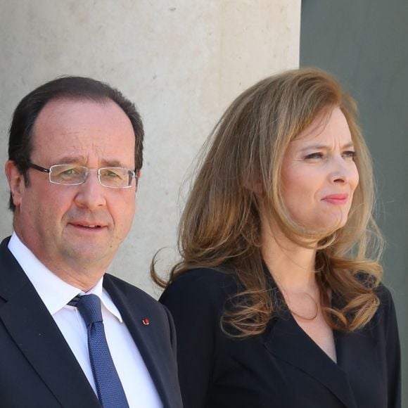 Francois Hollande et Valerie Trierweiler a l'elysee le 06/06/2013  