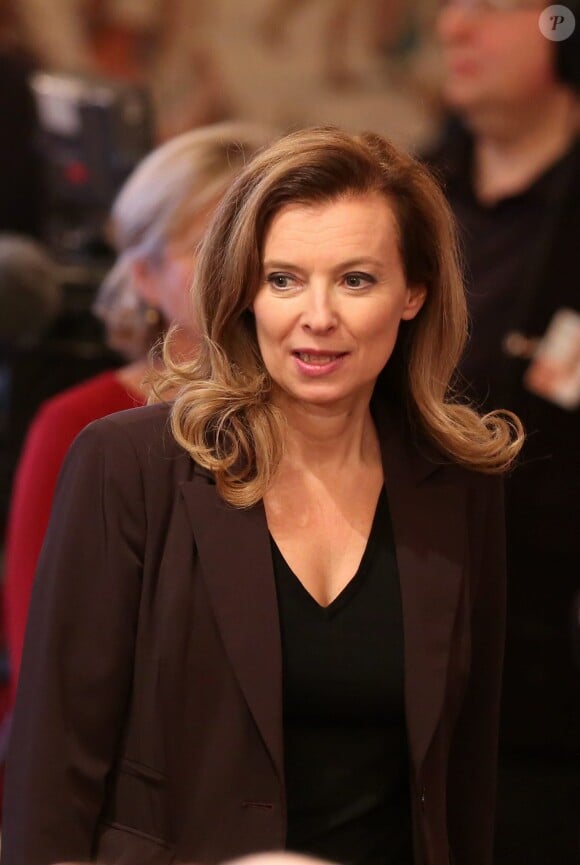 Valerie Trierweiler - Allocution du President de la Republique Francaise, Francois Hollande a l'occasion du lancement des Commemorations du Centenaire de la premiere Guerre Mondiale, au Palais de l'Elysee, le 7 Novembre 2013. 2014 marquera le 100e anniversaire de la Premiere Guerre Mondial (1914-1918)  French president Francois Hollande launches the World War I commemorations marking a century since its beginning at the Elysee Palace in Paris on November 7, 2013. 2014 will mark the 100th anniversary of the First World War. 2014 will mark the 100th anniversary of the First World War. (1914-1918) 