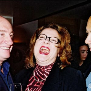 Michel Blanc, Josiane Balasko et Gérard Jugnot à la soirée Motorola au Nobu à Paris le 6 juin 2002