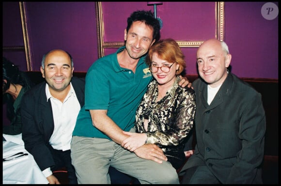 Archives - Gérard Jugnot, Thierry Lhermitte, Josiane Balasko et Michel Blanc à l'inauguration du restaurant des Bains