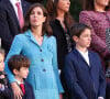 Moment de famille sur le Rocher !
Beatrice Borromeo, Charlotte Casiraghi, Balthazar Rassam, Raphaël Elmaleh, Sacha Casiraghi dans la cour du palais princier le jour de la fête nationale de Monaco. © Jean-Charles Vinaj / Pool Monaco / Bestimage 