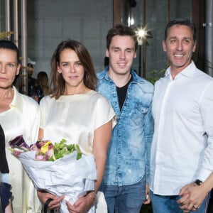 La princesse Stephanie de Monaco, Pauline Ducruet, Louis Ducruet, Daniel Ducruet avec sa femme Kelly-Marie Lancien et leur fille Linoué - Défilé Alter Designs mode homme printemps-été 2020, le premier défilé de Pauline Ducruet dans le cadre de la Fashion Week de Paris à la Cartonnerie à Paris le 18 juin 2019. © Cyril Moreau/Bestimage 