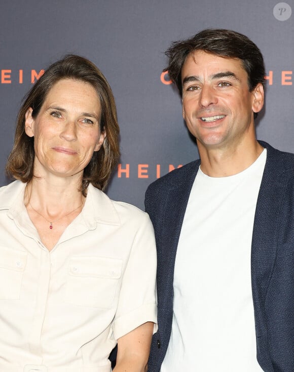 Claire Fournier et son mari Julian Bugier - Première du film "Oppenheimer" au Grand Rex à Paris le 11 juillet 2023. © Coadic Guirec/Bestimage