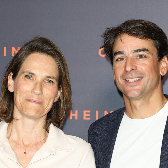 Claire Fournier et son mari Julian Bugier - Première du film "Oppenheimer" au Grand Rex à Paris le 11 juillet 2023. © Coadic Guirec/Bestimage