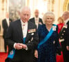 Le roi Charles III et la reine Camilla ont dernièrement fait la Une de la presse britannique !
Le roi Charles III et la reine Camilla lors de la réception du corps diplomatique au palais de Buckingham à Londres.