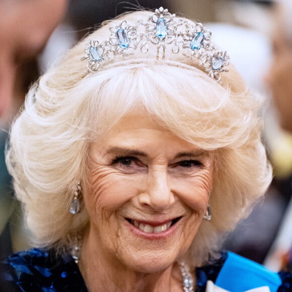 A rappeler que la souveraine s'était mise en retrait après avoir contracté une infection pulmonaire. Aux dernières nouvelles, elle semble se porter à merveille.
19/11/2024 La reine Camilla lors de la réception du corps diplomatique au palais de Buckingham à Londres. Pas de droits au Royaume-Uni avant 28 jours à compter de la date de prise de vue.