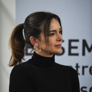 French General practitioner, model and Miss France 2013 Marine Lorphelin looks on during a press visit to the Cystic Fibrosis Resource and Competence Centre (CRCM) at the Necker-Enfants malades Hospital - AP-HP in Paris, France, on December 4, 2023. Photo by Firas Abdullah/ABACAPRESS.COM 