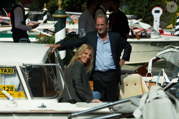 Sandrine Kiberlain, Vincent Lindon - People à Venise en marge du 78ème festival international du film de Venise, la Mostra le 11 septembre 2021. 