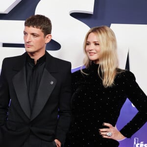 "Il y a la redécouverte de l'immédiateté de l'amour, la fascination du bébé", 
Virginie Efira et son compagnon Niels Schneider au photocall de la 48ème cérémonie des César à l'Olympia à Paris le 24 février 2023 © Dominique Jacovides / Olivier Borde / Bestimage 