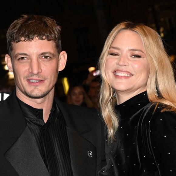 Virginie Efira est une femme épanouie. 
Niels Schneider et sa compagne Virginie Efira - Photocall au Fouquet's après la 48ème cérémonie des César à Paris © Coadic Guirec / Bestimage 