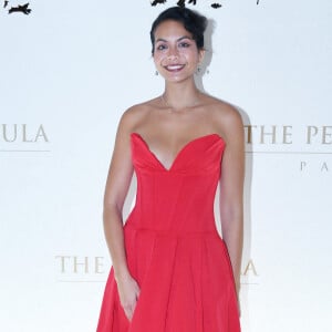 Vaimalama Chaves, Miss France 2019, a vu les choses en grand dans sa somptueuse robe rouge bustier. 
Vaimalama Chaves (Miss France 2019) - Soirée du 10ème anniversaire de l'hôtel Peninsula à Paris le 28 novembre 2024. © Rachid Bellak/Bestimage