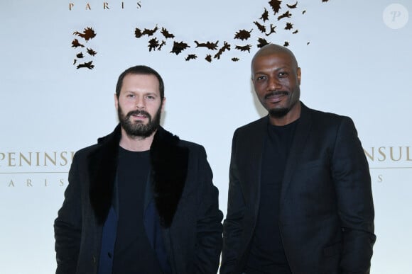 Hugo Becker, Harry Roselmack - Soirée du 10ème anniversaire de l'hôtel Peninsula à Paris le 28 novembre 2024. © Rachid Bellak/Bestimage