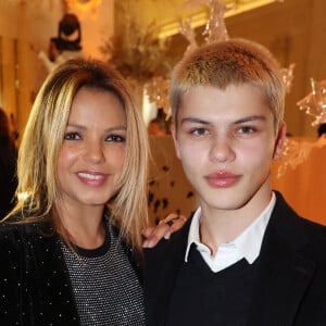 Severine Ferrer et son fils Milo - Soirée du 10ème anniversaire de l'hôtel Peninsula à Paris le 28 novembre 2024. © Jérôme Dominé/ABACA