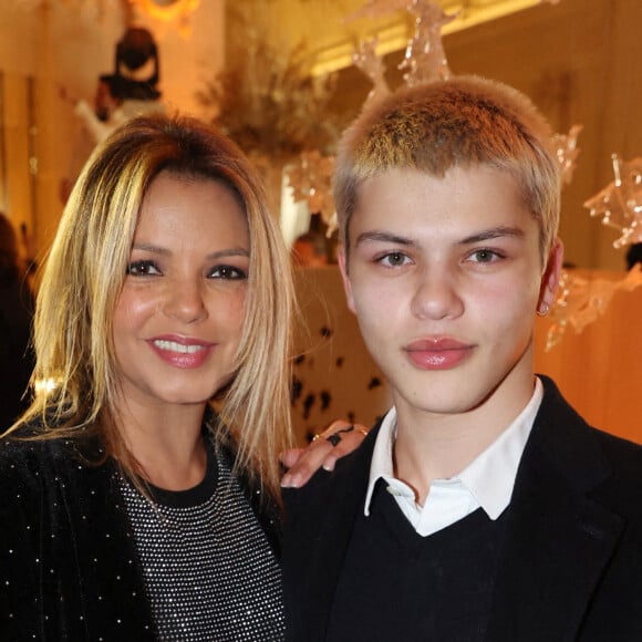 Severine Ferrer et son fils Milo - Soirée du 10ème anniversaire de l'hôtel Peninsula à Paris le 28 novembre 2024. © Jérôme Dominé/ABACA