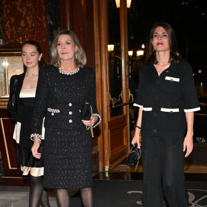 La princesse Alexandra de Hanovre, la princesse Caroline de Hanovre (La princesse a troqué sa chevelure argenté contre un blond cendré), Charlotte Casiraghi lors de la cérémonie de proclamation de l'édition 2024 des Prix de la Fondation Prince Pierre à l'opéra Garnier à Monaco, le 8 octobre 2024 © Bruno Bebert / Bestimage 