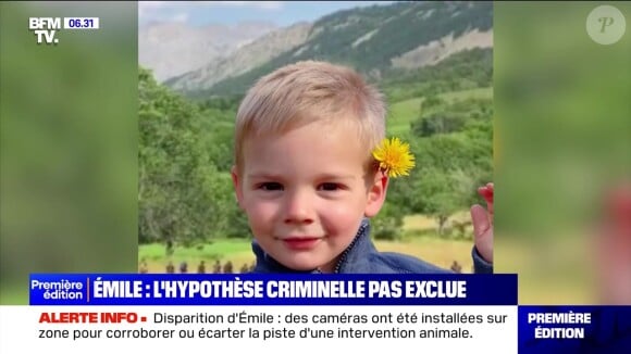 Une disparition survenue en juillet 2023 au Haut-Vernet
Emile Soleil, petit garçon de 2 ans et demi qui a disparu dans le Haut-Vernet il y a un an - Capture d'écran de BFMTV