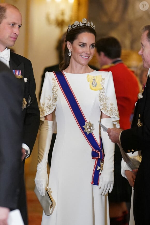 Cet événement se déroulera le 3 décembre au Royaume-Uni ...
Le prince et la princesse de Galles avant le banquet d'État au palais de Buckingham, à Londres, à l'occasion de la visite d'État au Royaume-Uni du président de la Corée du Sud, Yoon Suk Yeol, et de son épouse, Kim Keon Hee. Londres, Royaume-Uni, mardi 21 novembre 2023. Photo par Yui Mok/PA Wire/ABACAPRESS.COM