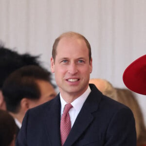 Le prince et la princesse de Galles lors de la cérémonie d'accueil du président de la Corée du Sud, Yoon Suk Yeol, et de son épouse, Kim Keon Hee, à Horse Guards Parade, dans le centre de Londres, au premier jour de la visite d'État au Royaume-Uni. Mardi 21 novembre 2023. Photo par Chris Jackson/PA Wire/ABACAPRESS.COM