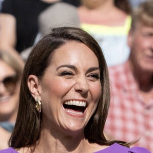 La princesse Catherine de Galles lors de la finale Hommes du tournoi de tennis de Wimbledon. Le 14 juillet 2024