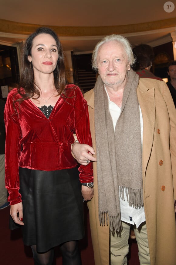 Isabelle Le Nouvel et Niels Arestrup - Remise du prix de La Fondation Barrière pour la pièce "Skorpios Au Loin" au théâtre des Bouffes-Parisiens à Paris, France, le 18 octobre 2018. © Coadic Guirec/Bestimage 