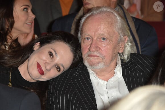 Exclusif - Niels Arestrup avec sa femme Isabelle Le Nouvel - Générale de la pièce "Douce Amère" au théâtre des Bouffes-Parisiens à Paris le 26 mars 2018. © Coadic Guirec/Bestimage 