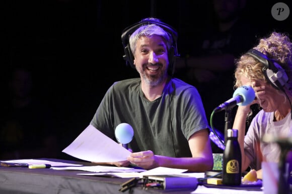 Guillaume Meurice, Juliette Arnaud, sur le plateau de " La dernière " au théatre L'Européen, présentée par G.Meurice et diffusée en direct sur Radio Nova , à Paris, France, le 08 septembre 2024. © Jack Tribeca / Bestimage