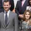 Letizia d'Espagne et son époux Felipe, à Madrid. 08/04/2010