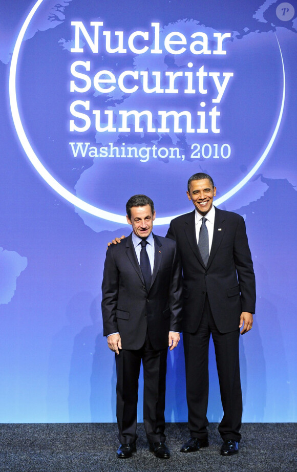 Nicolas Sarkozy et Barack Obama à Washington le 12 avril 2010