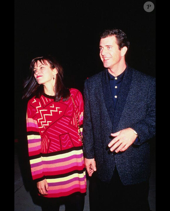 Mel Gibson et sa femme Robin en décembre 1992, à Los Angeles