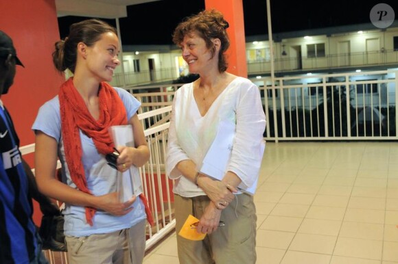 Olivia Jane Wilde et Susan Sarandon lors de leur voyage humanitaire à Haïti.