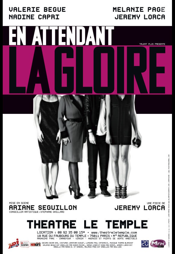 En attendant la gloire, avec Valérie Bègue, actuellement au Théâtre le Temple, à Paris.