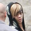 Rihanna sortant d'un studio d'enregistrement à Los Angeles le 10 avril 2010